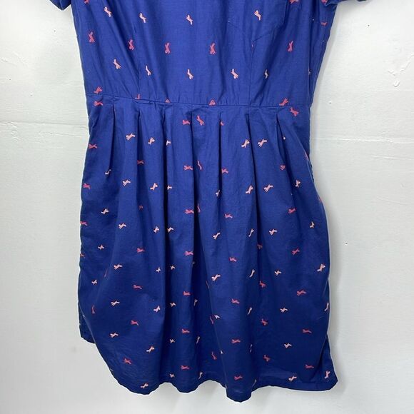 Levi's Women's Short Sleeve Horse Print Dress Blue Pocket size Small Petite - Picture 3 of 13